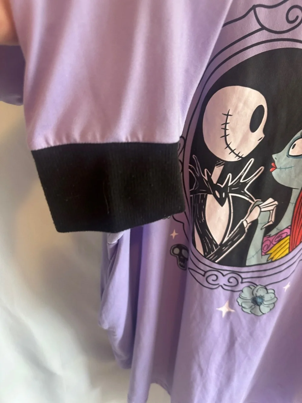Disney The Nightmare Before Christmas Purple Graphic Sleep Top - Picture 5 of 6